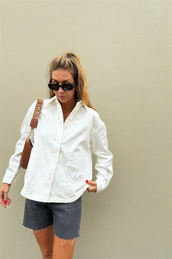 Agnete L/S Shirt, White Sand